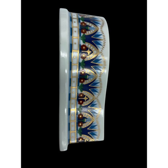 Elizabeth Arden Treasures Of The Pharaohs White Ceramic Cat Figurine Trinket Box - Picture 12 of 16